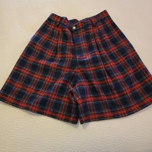 Lizsport Women's Plaid Red and Blue Shorts Size 12 EUC